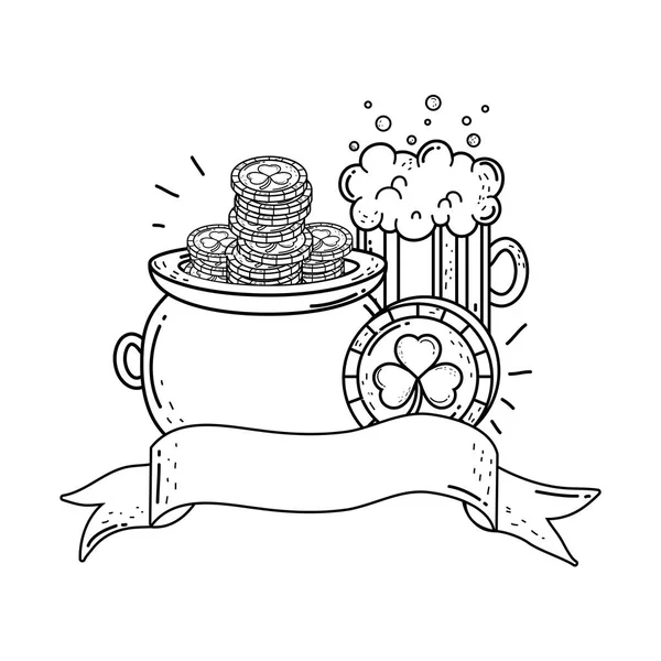 kavanoz bira ve hazine kazan Aziz Patrick gün