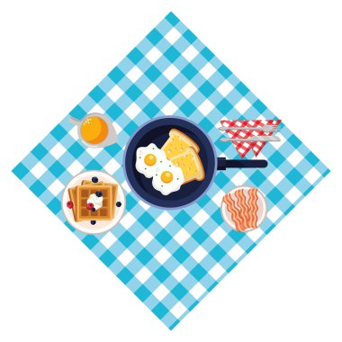 lezzetli lezzetli breakfast çizgi film