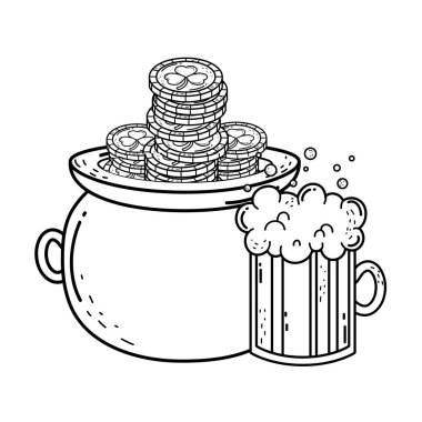 kavanoz bira ve hazine kazan Aziz Patrick gün