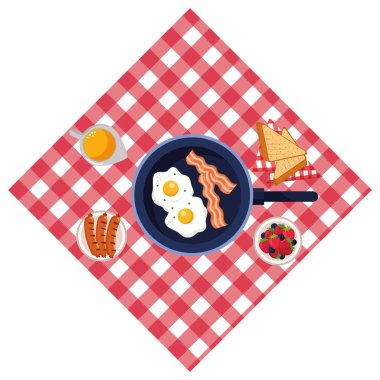 lezzetli lezzetli breakfast çizgi film