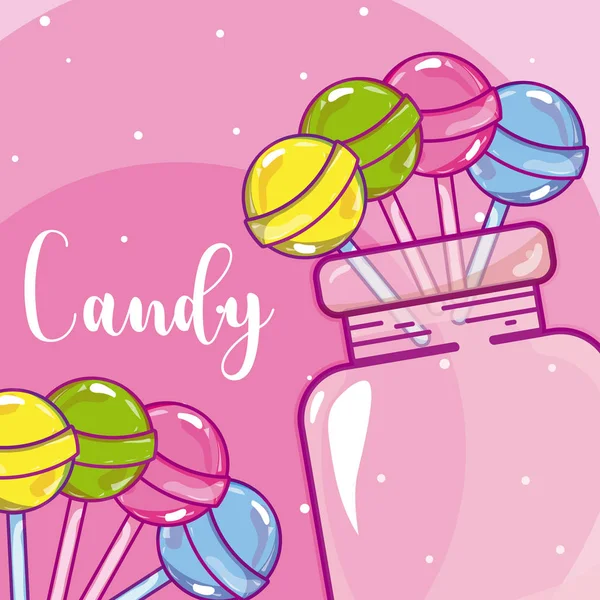 Candy snack concept — Stock Vector