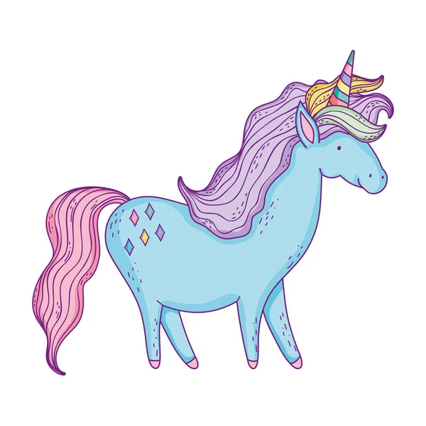 Beautiful little unicorn character — Stock Vector
