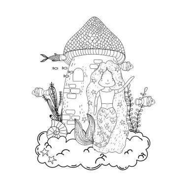 kale denizaltı sahnesi ile deniz kızı