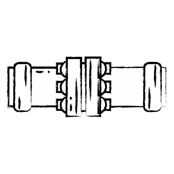 Figura fontanería tubo reparación equipo construcción — Archivo Imágenes Vectoriales