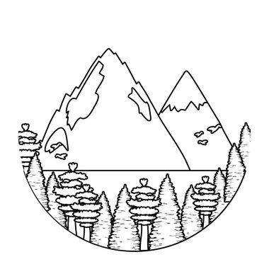 açık kamp karikatür