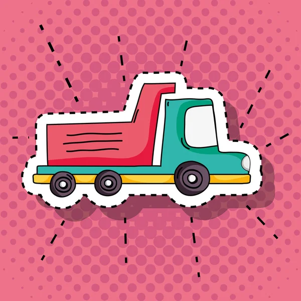 輸送トラック要素パッチの設計 — ストックベクタ