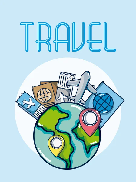 Travel and vacations — Stock Vector