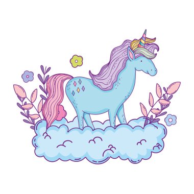 bulutlar güzel küçük Unicorn