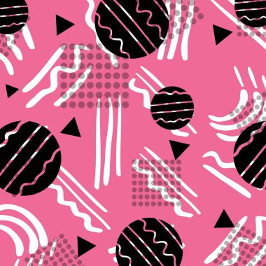 geometrik renk figürleri memphis tarzı arka plan