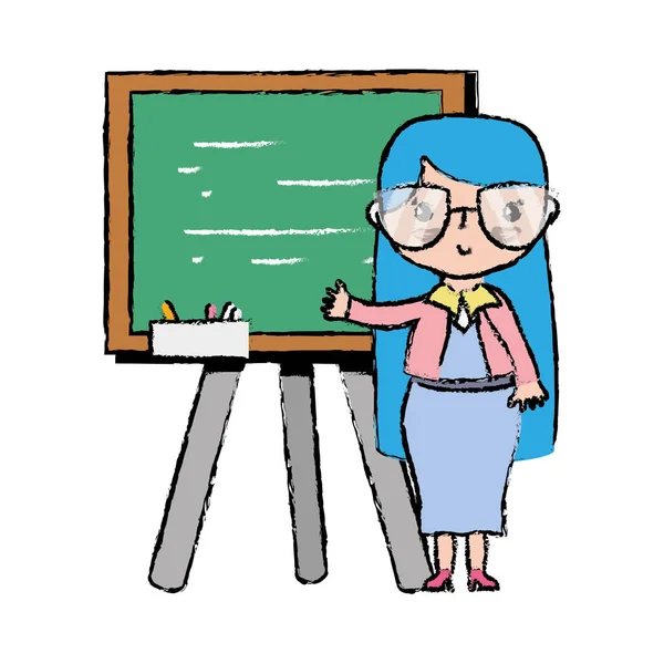 Učitel pro výuku třída lekce v backcoard — Stockový vektor