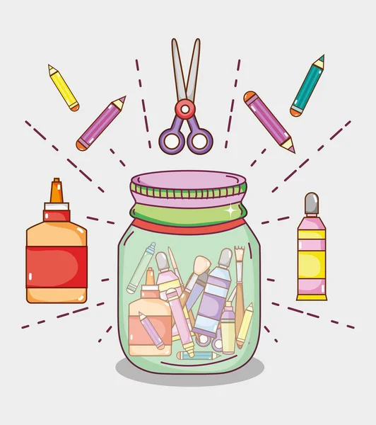 Zanaat malzemeleri ile Mason kavanoz