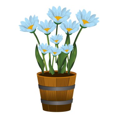 çiçek tropikal karikatür