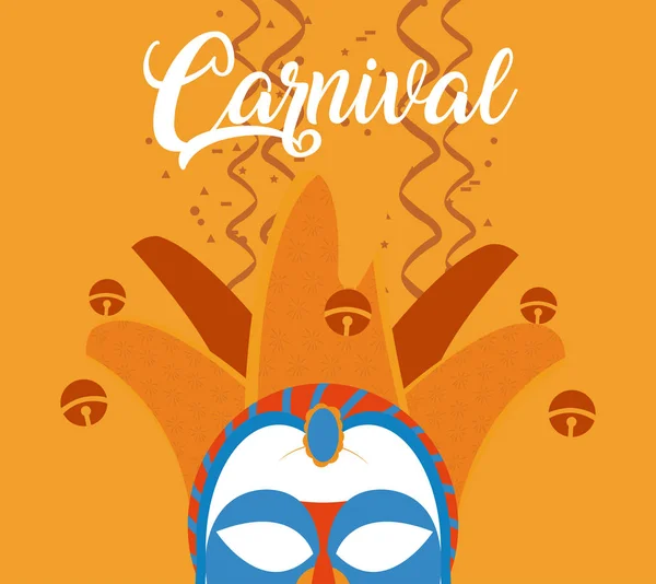 Máscara concepto de carnaval — Vector de stock