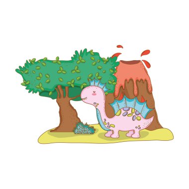 volkan sahne ile sevimli apatosaurus