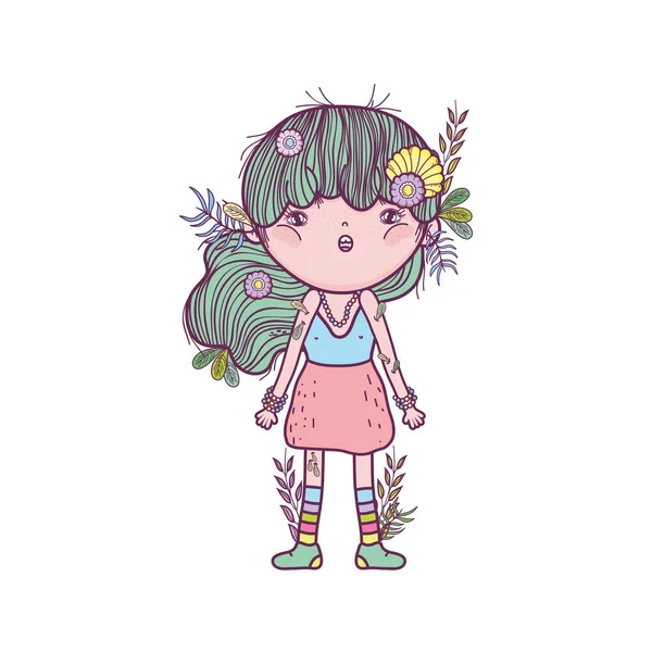 Cute Little Fairy z Elf uszy charakter — Wektor stockowy