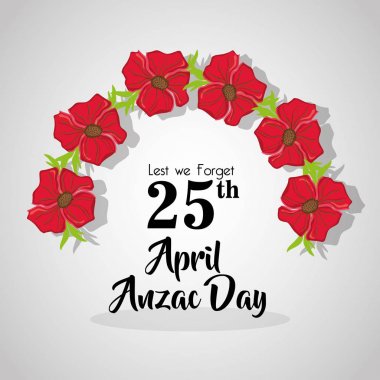 Anzak günü anıtına çiçek tasarımı