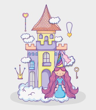 Küçük Prenses şirin el karikatür çizimi