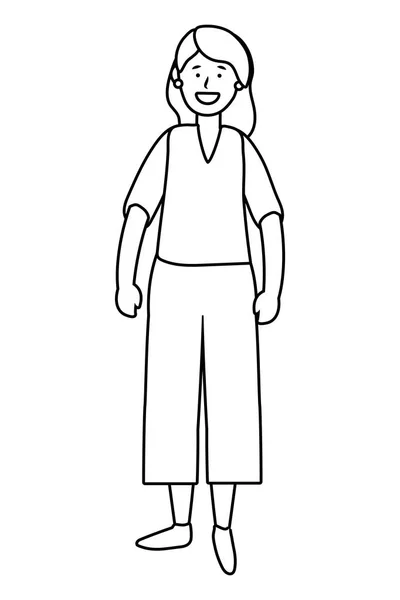 Mujer vieja avatar — Vector de stock