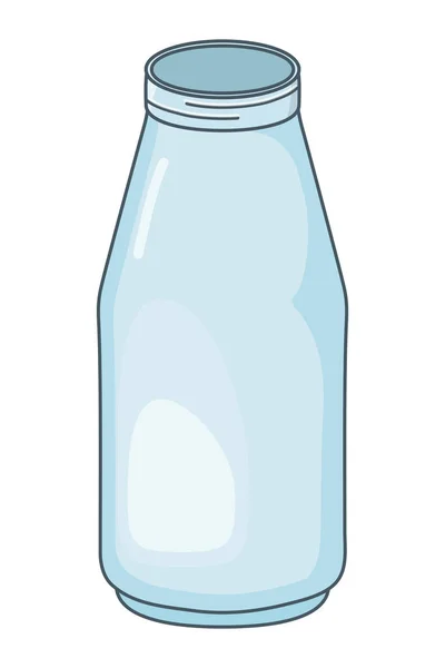 Botella de vidrio de dibujos animados — Vector de stock