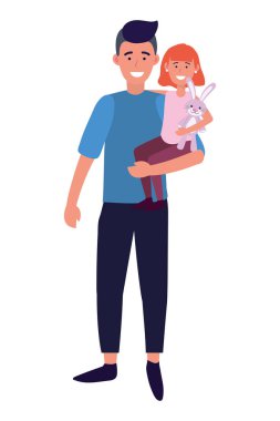 bir çocuk taşıyan adam