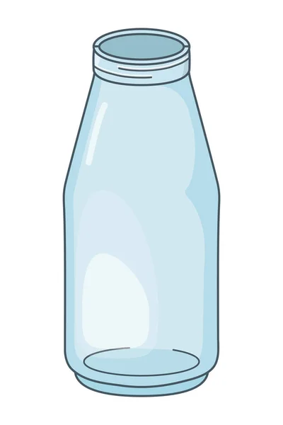 Botella de vidrio de dibujos animados — Vector de stock