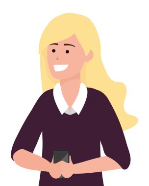 Bin yıllık genç kişi akıllı telefon portre mesajlaşma