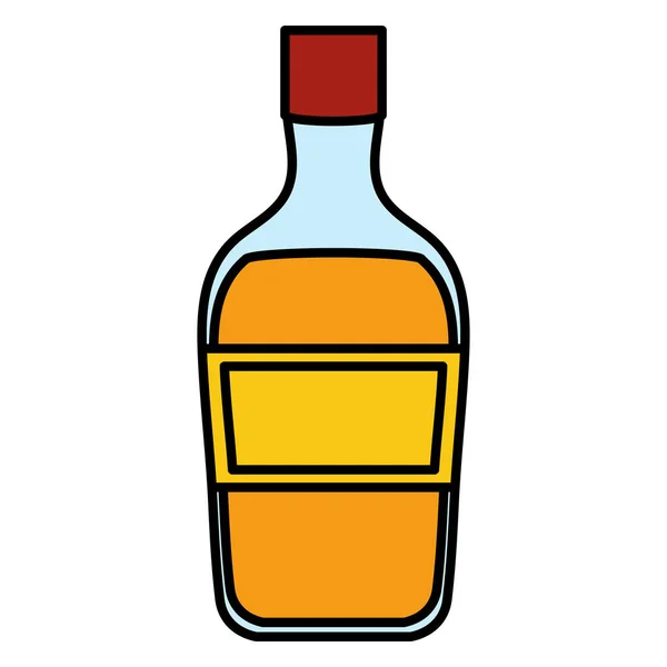 Botella de tequila alcohol icono — Vector de stock
