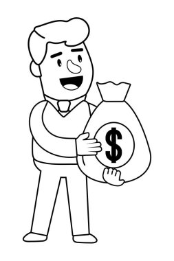 İşadamı bankacılık finansal planlama siyah beyaz