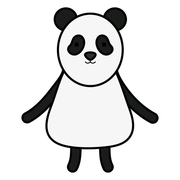 可爱的熊熊猫幼稚的性格 — 图库矢量图片
