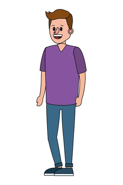 Man lichaam cartoon — Stockvector