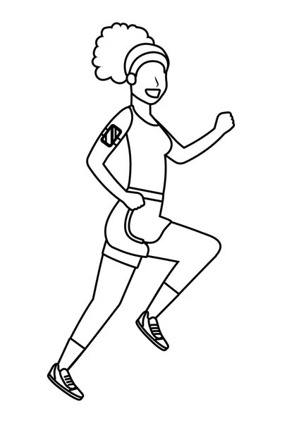 Fitness kobieta kreskówka Sport — Wektor stockowy