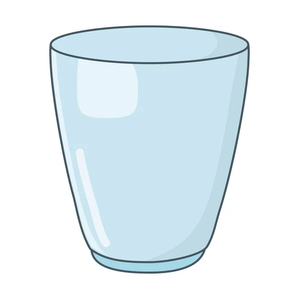 Tasse en verre dessin animé — Image vectorielle