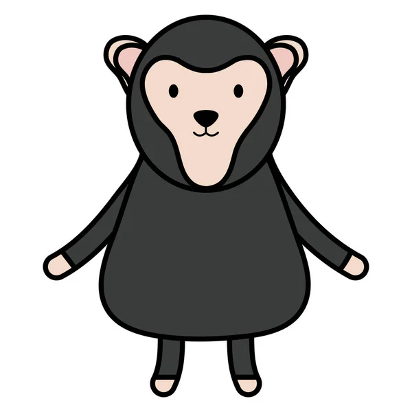Mono lindo carácter infantil — Vector de stock