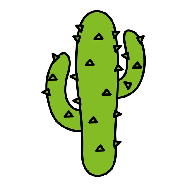 Ikon tanaman cactu meksiko - Stok Vektor