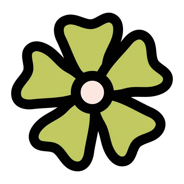 Bela flor ícone decorativo —  Vetores de Stock