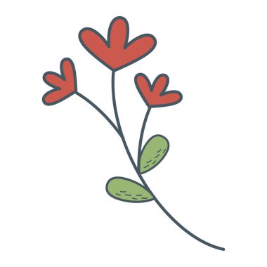 güzel doğa çiçekleri karikatür