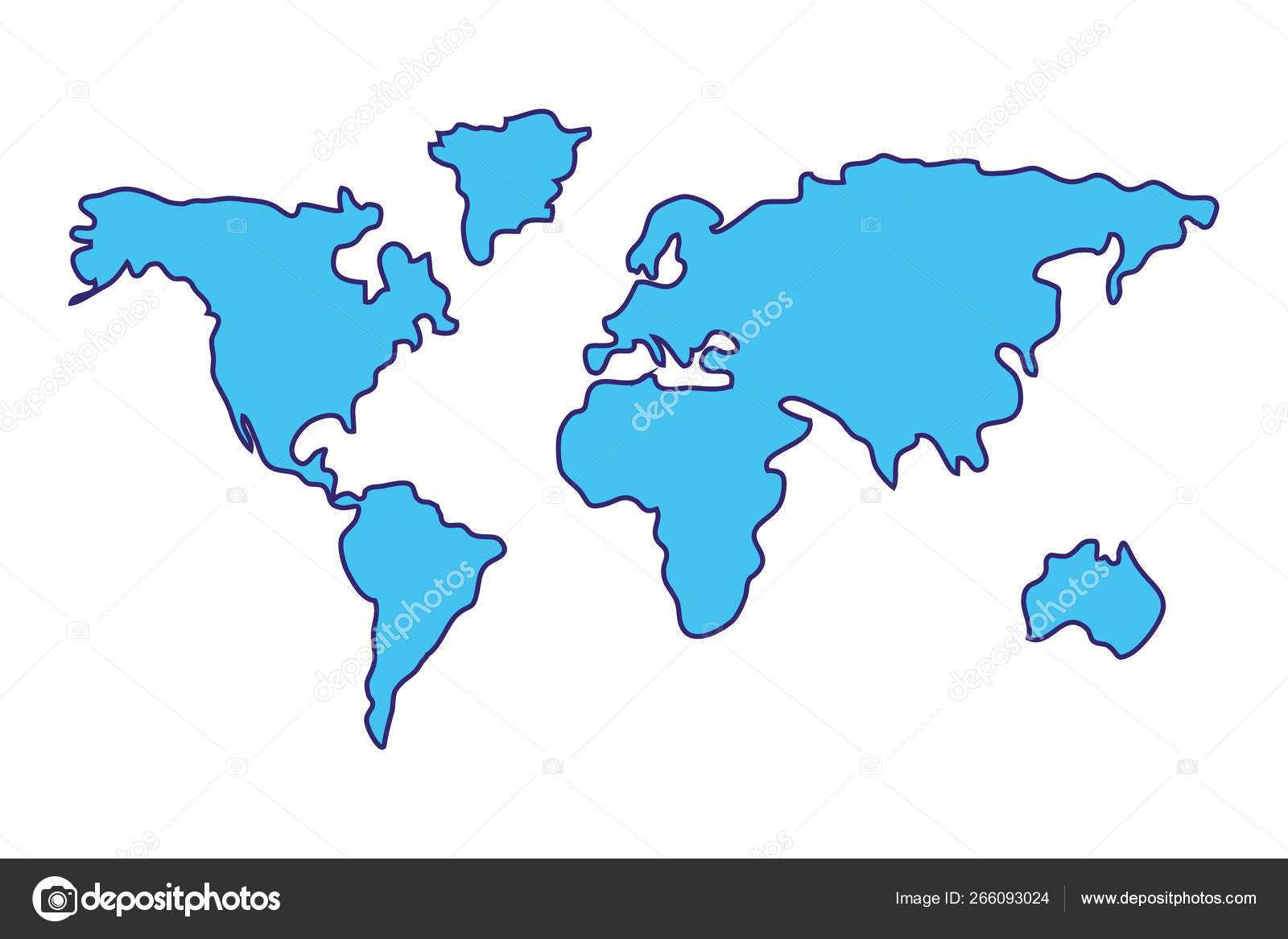 Dibujo animado del mapa del mundo Vector de stock por ©stockgiu 266093024, image size:1600x1167