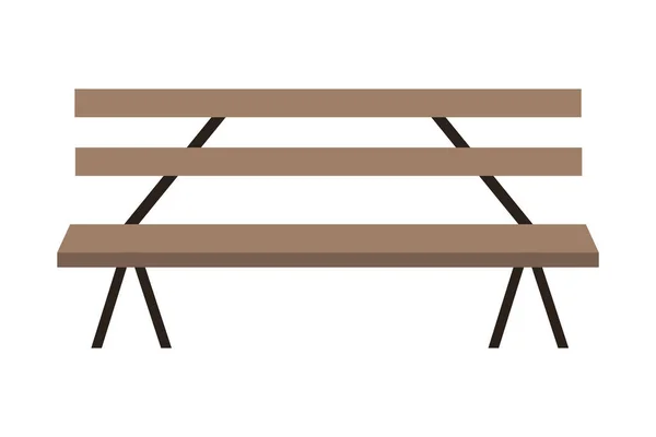 Banc de parc en bois artisanat isolé — Image vectorielle