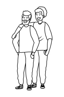 Bin yıllık çift birlikte siyah ve beyaz dışarı asılı