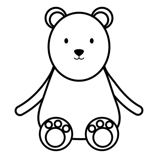 Ładny niedźwiedź polarny dziecinny charakter — Wektor stockowy