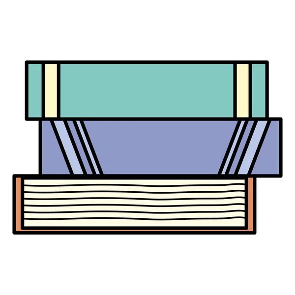 Pila de libros de texto icono — Vector de stock