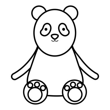 sevimli ayı panda çocuksu karakter