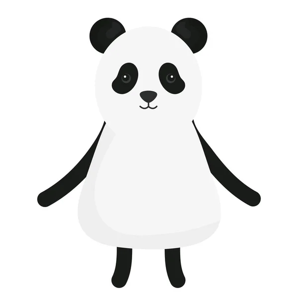 Cute bear panda childish character — Stock Vector