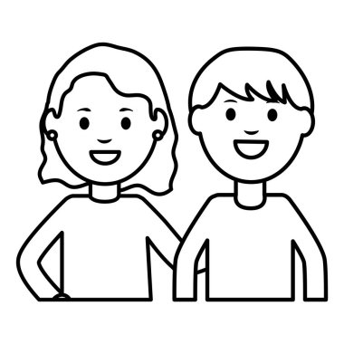 Genç çift avatarlar karakter