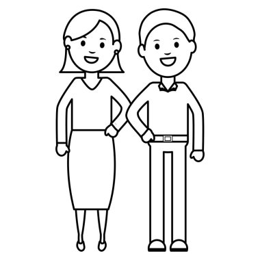 Genç çift avatarlar karakter