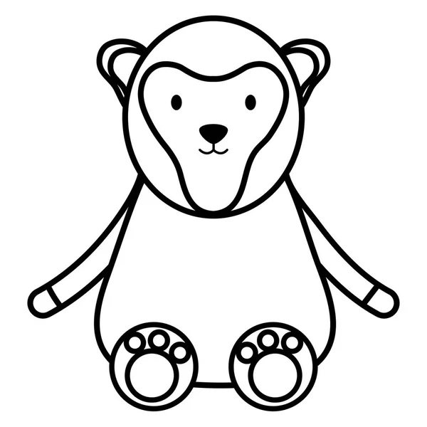 Macaco bonito personagem infantil — Vetor de Stock