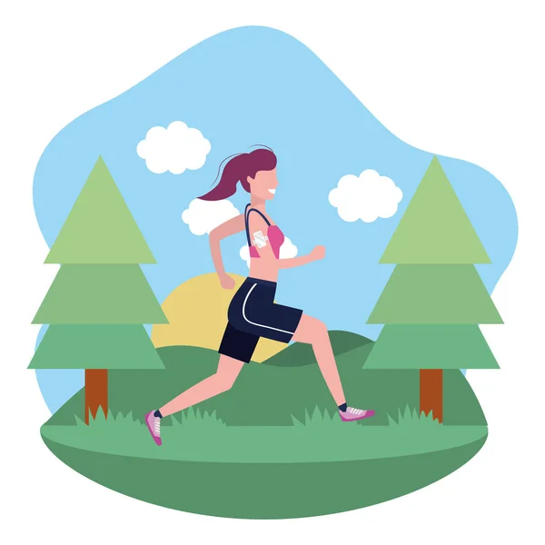 Exercice de fitness dessin animé — Image vectorielle