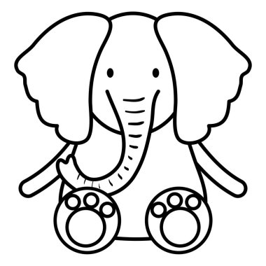 sevimli fil çocuksu karakter