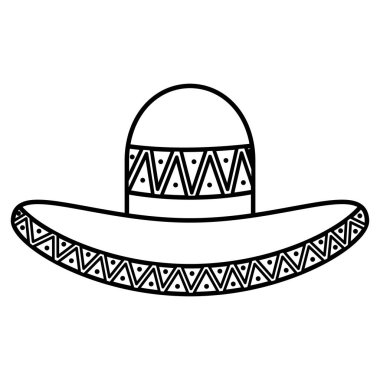 meksika şapka geleneksel simgesi
