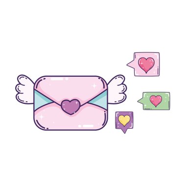 kalp simgesi olan zarf